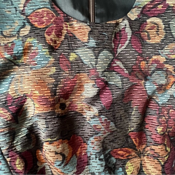 Etro Italy Metallic Floral Wool Silk Dress | IT 42 (US M) - Picture 3 of 11